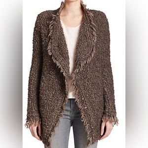 IRO Campbell Mohair & Wool Open Front Draped Cardigan